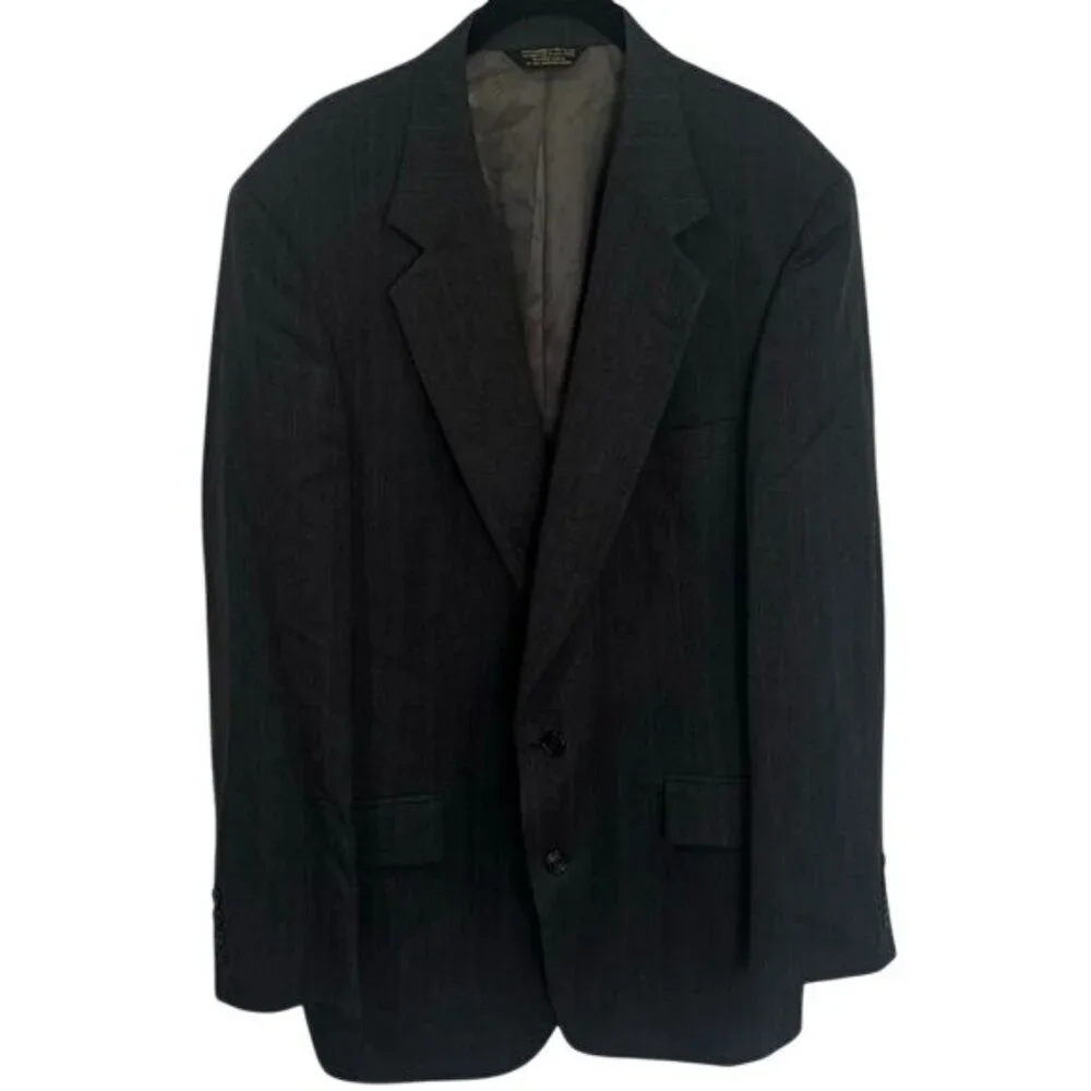 Nino Cerruti Grey Pin‎ Stripe Sport Coat Blazer Capsule Special Occasion M/L